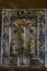 ROMA, ITALY - AUGUST 2018: Ancient gold and silver icon with the crucifixion of Jesus Christ