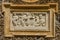 ROMA, ITALY - JULY 2017: Ancient sculpture paintings on a fragment of the wall in the Villa Doria-Pamphili in Rome, Italy
