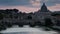 Roma, Italy, Timelapse - The Papal Basilica of Saint Peter in the Vatican from Day to Night