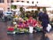Roma stall selling flowers