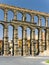 Roman acqueduct in Segovia near Madrid, Spain