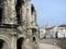 Roman amphitheater of Arles in Provence in France.