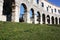 Roman amphitheater Pula. Arena ancient Roman times.