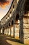 The Roman Amphitheater in Pula at sunset,Croatia.