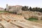 Roman amphitheater and the ruins of the greek temple in Chersonesus