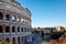 Roman amphitheatres in Rome on January 5, 2015. circular or oval