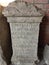 Roman antique pillar with latin text Sremska Mitrovica Serbia