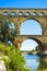 Roman aqueduct Pont du Gard, Unesco site.Languedoc, France.