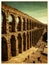 Roman Aqueduct - a symbol of Segovia. Castile and Leon, Spain.
