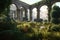 roman aqueducts surrounded by nature