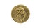 Roman Aureus Gold Coin of Julius Caesar with a probable head of the goddess Venus