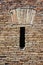 Roman brick wall with slit