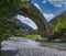 Roman bridge in the Bujaruelo valley, in the Aragonese Pyrenees, located in Huesca, Spain