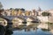 Roman bridge over the Fiume Tevere in Rome