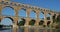 The Roman Bridge Pont du Gard and the Gardon River,Resmoulin, Gard, Occitanie,France