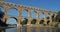 The Roman Bridge Pont du Gard and the Gardon River,Resmoulin, Gard, Occitanie,France