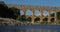 The Roman Bridge Pont du Gard and the Gardon River,Resmoulin, Gard, Occitanie,France