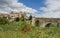 Roman Bridge, River and Church of Monastero Bormida, Piedmont