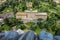 Roman Cityscape, Panaroma viewed from the top of Saint Peter\\\'s square basilica, Gardens of Vatican City