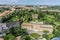 Roman Cityscape, Panaroma viewed from the top of Saint Peter\\\'s square basilica, Palace of the Governorate of Vatican City State