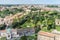 Roman Cityscape, Panaroma viewed from the top of Saint Peter\\\'s square basilica, Palace of the Governorate of Vatican City State