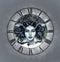 Roman clock dial with Medusa Gorgon.Mix watercolor and digital illustration.