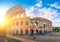 Roman coliseum in the morning sun