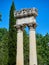 Roman colonnade in main entrance to Parque de San Isidro.