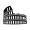 Roman Colosseum icon, simple style