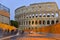 The Roman Colosseum, a place where gladiators fought as well as being a venue for public entertainment, Rome