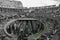 Roman Colosseum ruins from inside