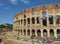 The roman Colosseum, view from Piazza del Colosseo square. Lazio.