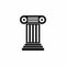 Roman column icon, simple style