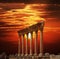 Roman columns at Heliopolis, Baalbeck, Lebanon