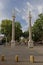 Roman columns with statues of Hercules and Julius Caesar on Alameda de Hercules, Seville