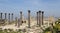 Roman Corinthian columns in Umm Qais (Umm Qays) --is a town in northern Jordan near the site of the ancient town of Gadara.
