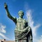 The roman emperor Gaius Julius Caesar statue in Rome, Italy. Concept for authority, domination, leadership and guidance