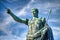 The roman emperor Gaius Julius Caesar statue in Rome, Italy. Concept for authority, domination, leadership and guidance
