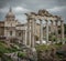 Roman forum on a cloudy day tourism ancient architecture rome