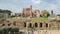 Roman Forum with crowd of people in Rome, Italy