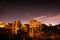 The Roman Forum, Italian Foro Romano in Rome, Italy at night.