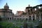 Roman forum ruins in Rome, Italy