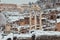 Roman Forum with snow