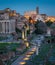 Roman Forum at sunset as seen from the Campidoglio Hill.