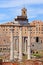 Roman forum, view of the Temple of Romulus from the Palatine Hi