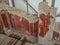 Roman frescos in Pompeii, Italy. World Heritage List.