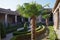 Roman garden in an ancient Pompeii villa