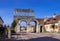 Roman gate Port d Arroux in Autun Burgundy