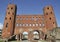 Roman Gate with towers in Turin