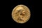 Roman gold aureus coin reverse of Roman Emperor Domitian